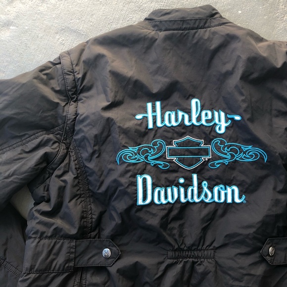 Vintage Harley Davidson Reversible Puffer Jacket - Picture 3 of 4